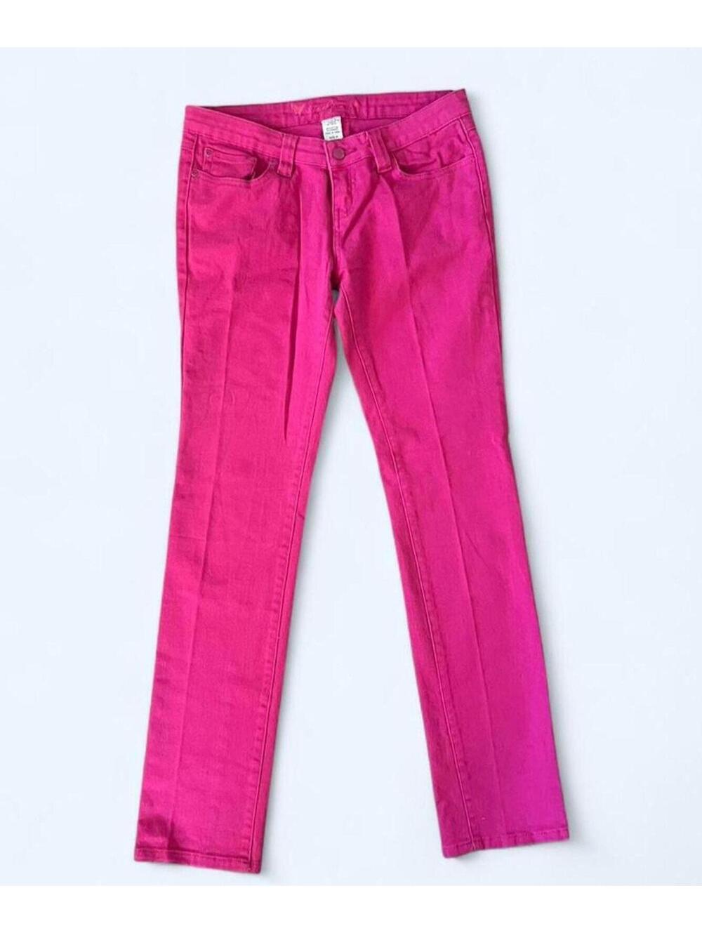 Vintage Y2K Wet Seal barbiecore hot pink super low rise skinny jeans size 9